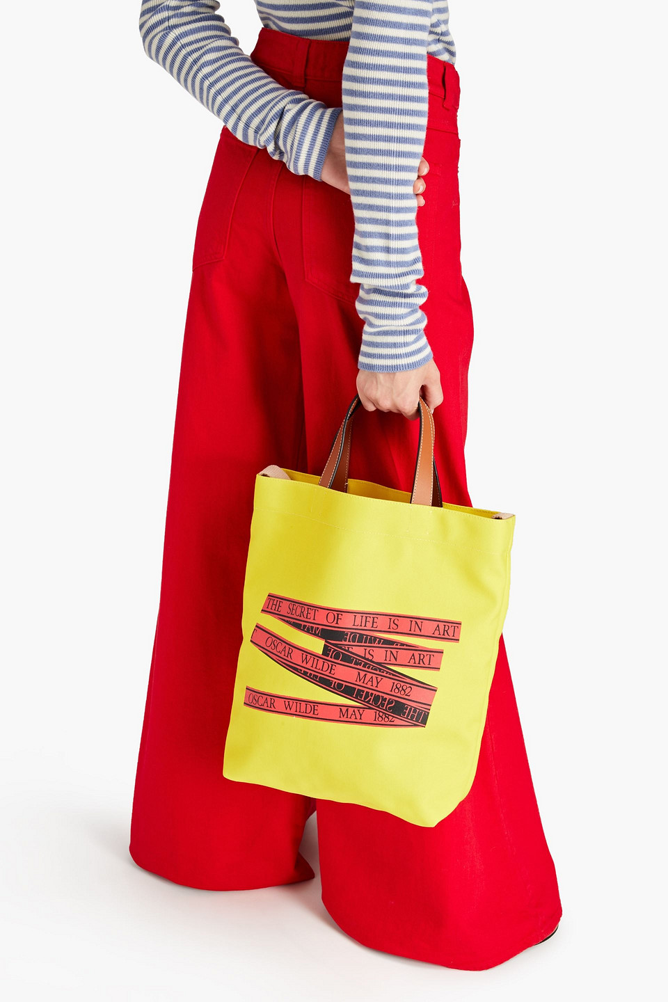Jw Anderson Printed Canvas Tote In Yellow