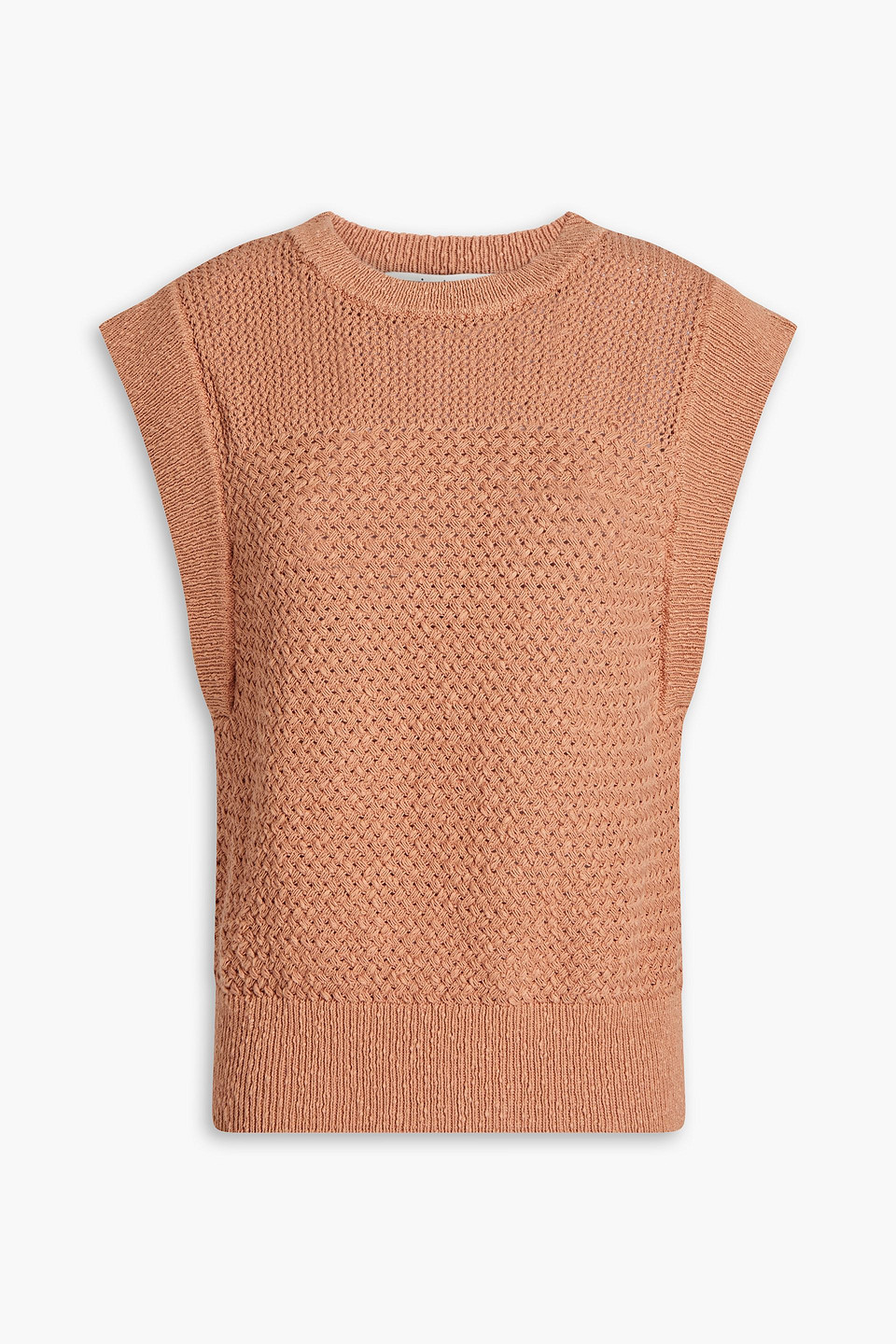 Joie Knitted Cotton Waistcoat In Pink