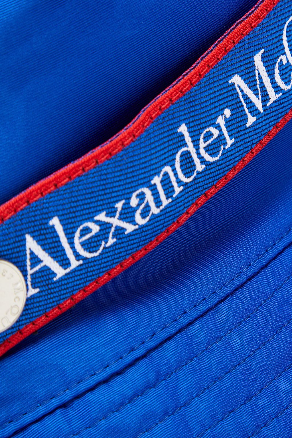 ALEXANDER MCQUEEN Appliquéd logo-print shell bucket hat