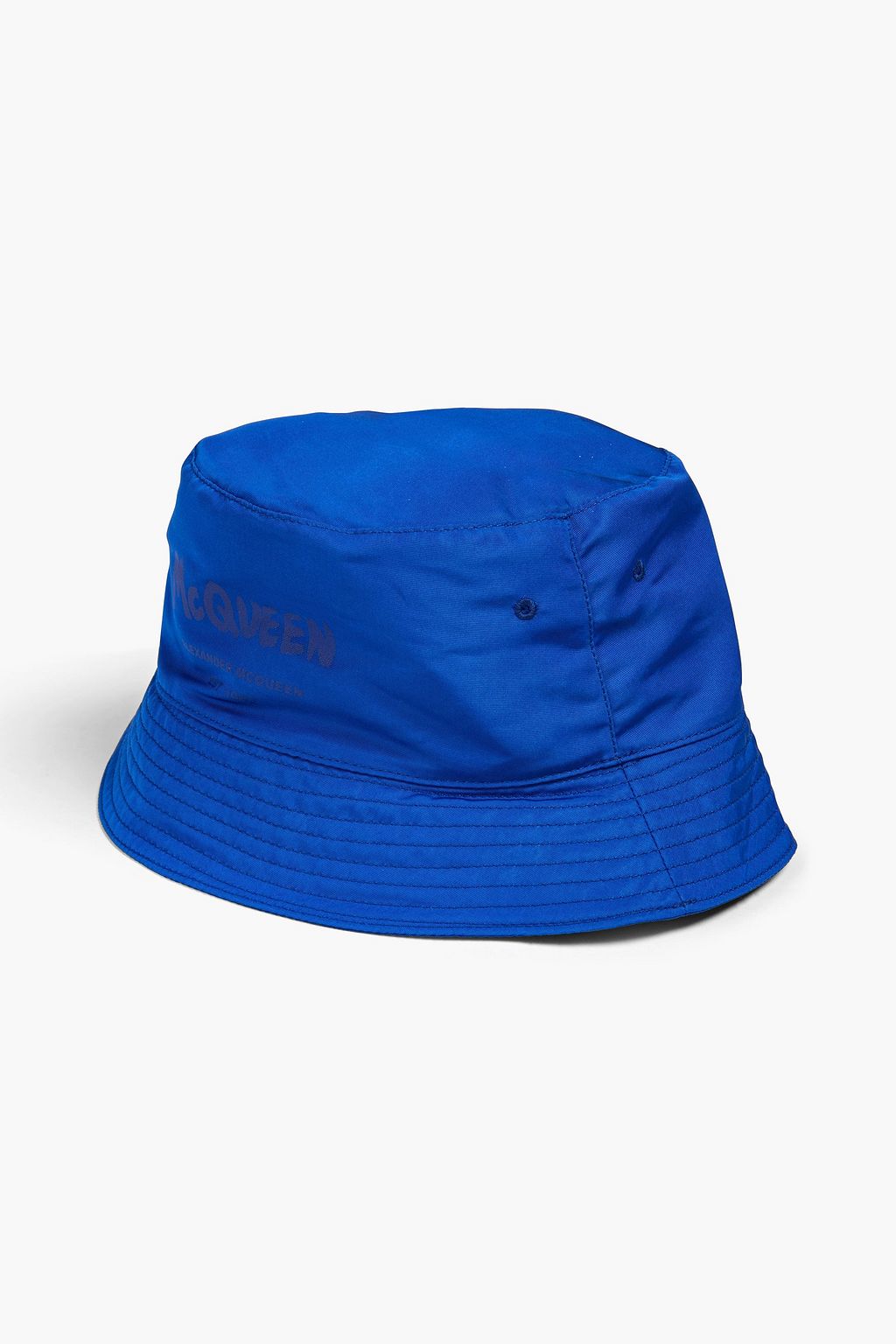 ALEXANDER MCQUEEN Appliquéd logo-print shell bucket hat