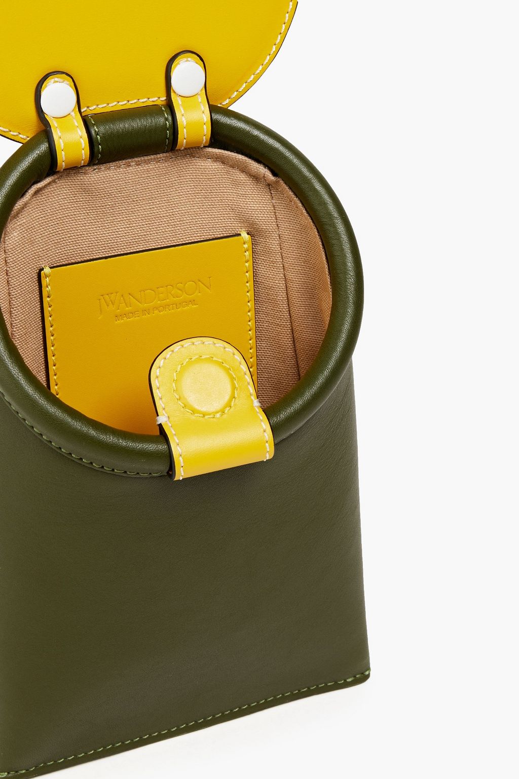 JW ANDERSON ぺブル加工レザー ショルダーバッグ カラーブロック