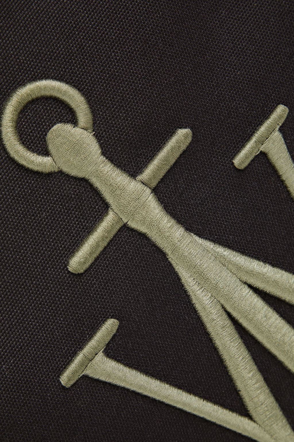 JW ANDERSON Zweifarbiger Rucksack aus Leder und Canvas mit Logostickerei