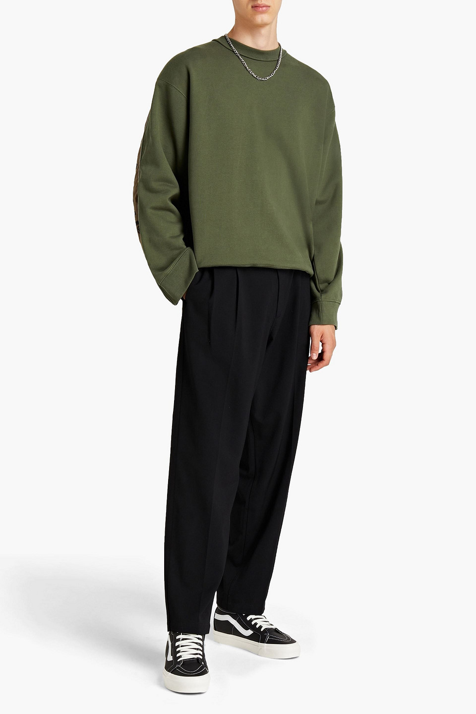 Ambush Man Pleated Twill Tapered Trousers