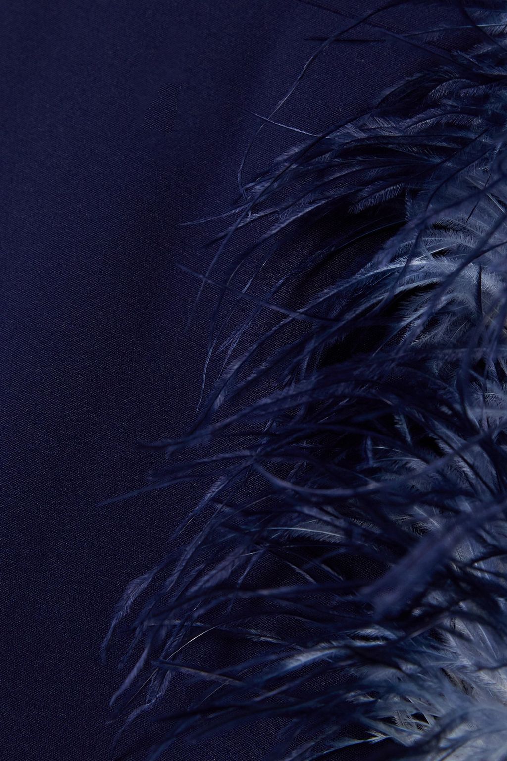 HUISHAN ZHANG Reign feather-trimmed crepe mini dress