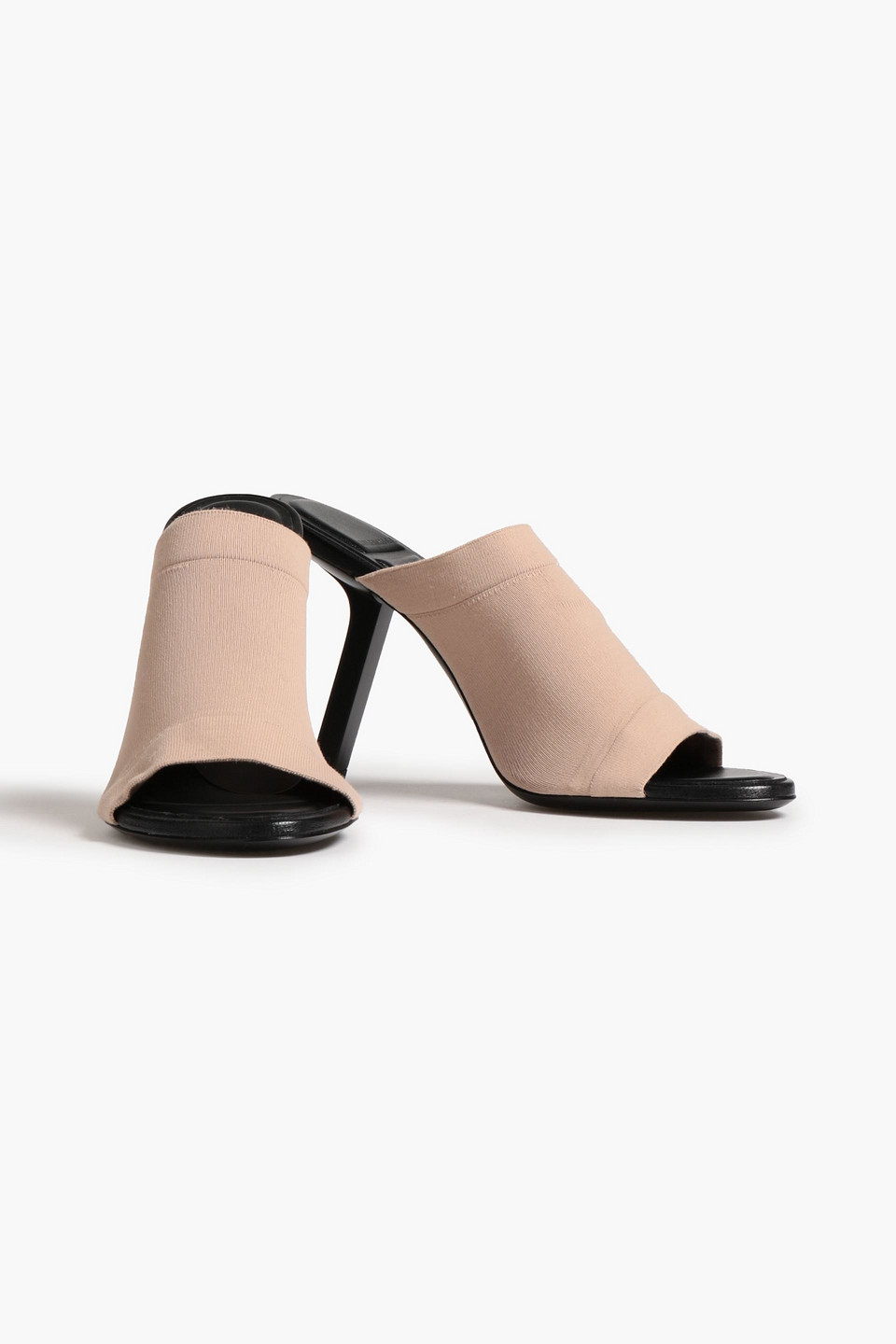 Balenciaga Stretch-knit Mules In Beige