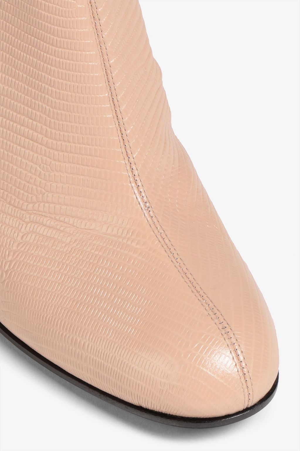 GIUSEPPE ZANOTTI 리자드 이펙트 가죽 앵클 부츠