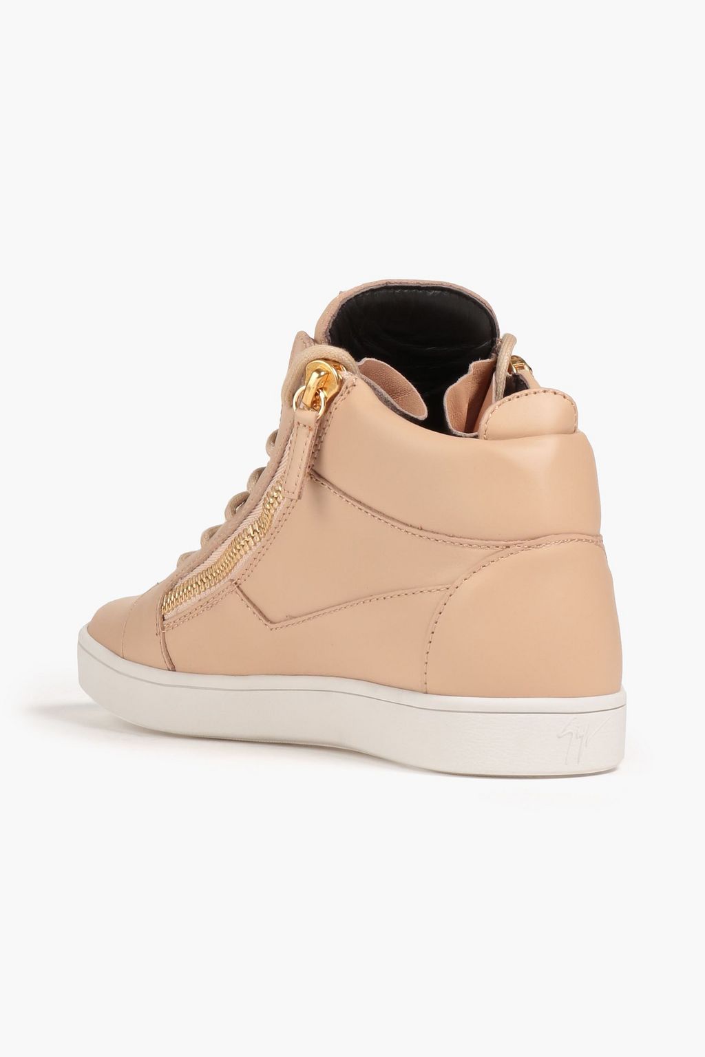 GIUSEPPE ZANOTTI Brek 지퍼 디테일 가죽 스니커즈