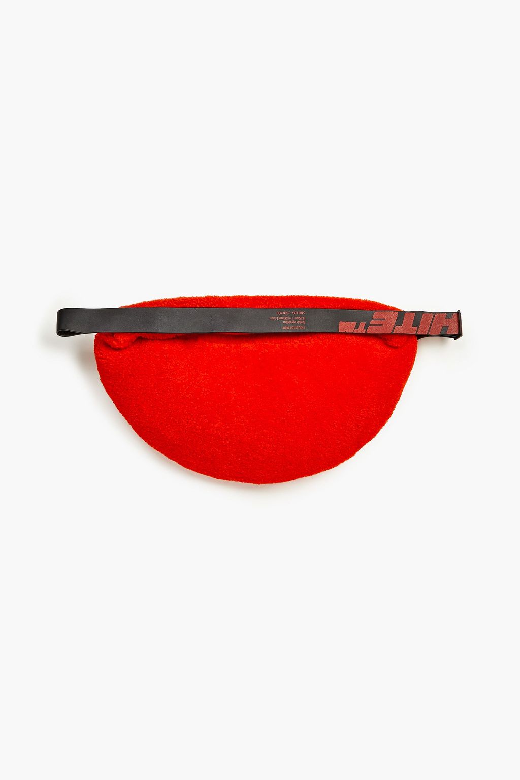 OFF-WHITE™ Appliquéd leather-trimmed shearling belt bag