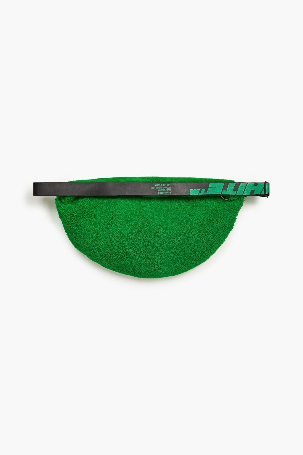 OFF-WHITE™ Appliquéd leather-trimmed shearling belt bag