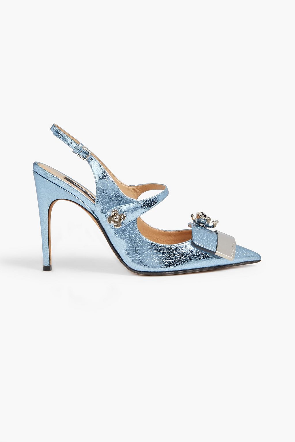 light blue floral pumps