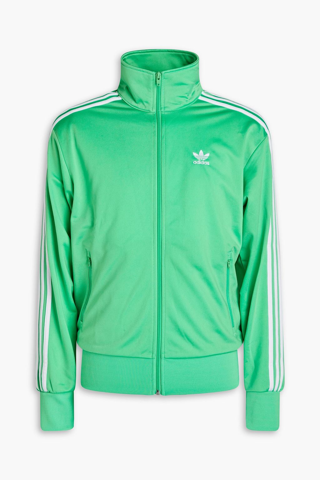 Bright green Embroidered satin-jersey 