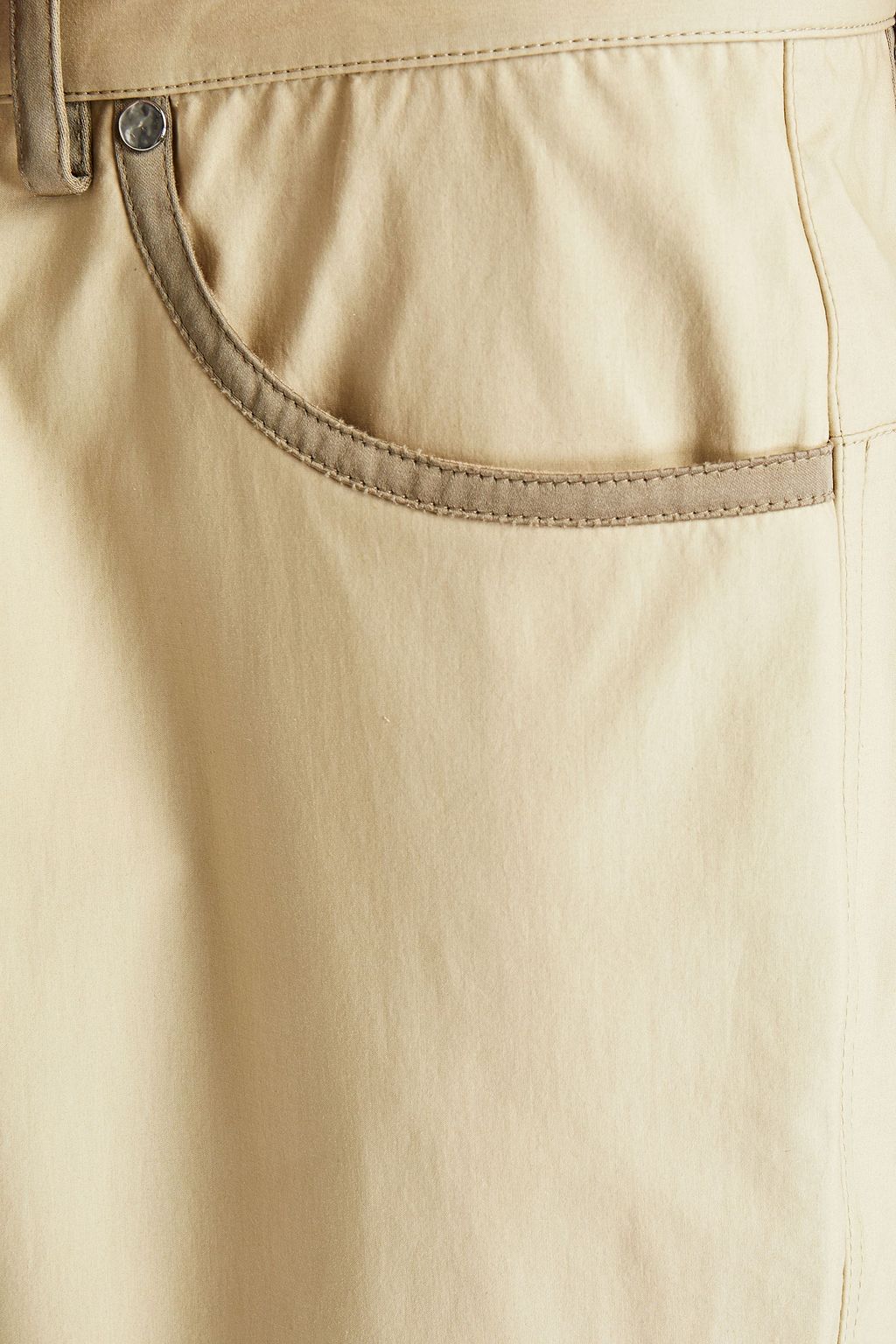 FERRAGAMO Satin-trimmed poplin pants
