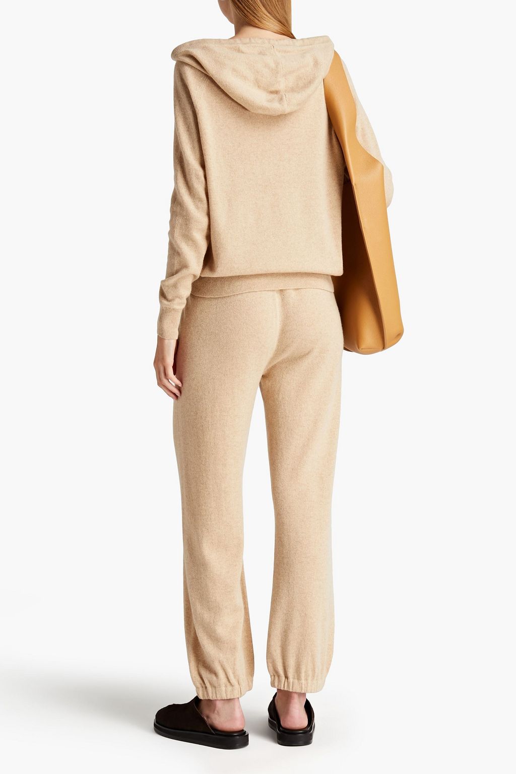NILI LOTAN Mélange cashmere hoodie