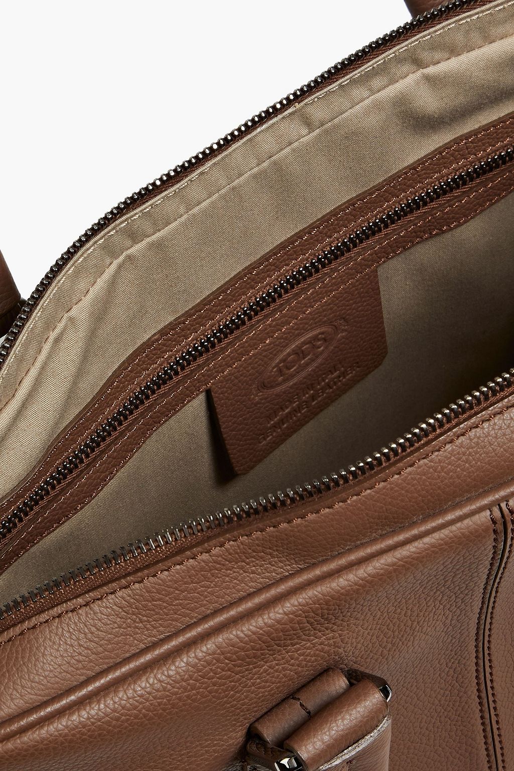 TOD'S Pebbled-leather briefcase