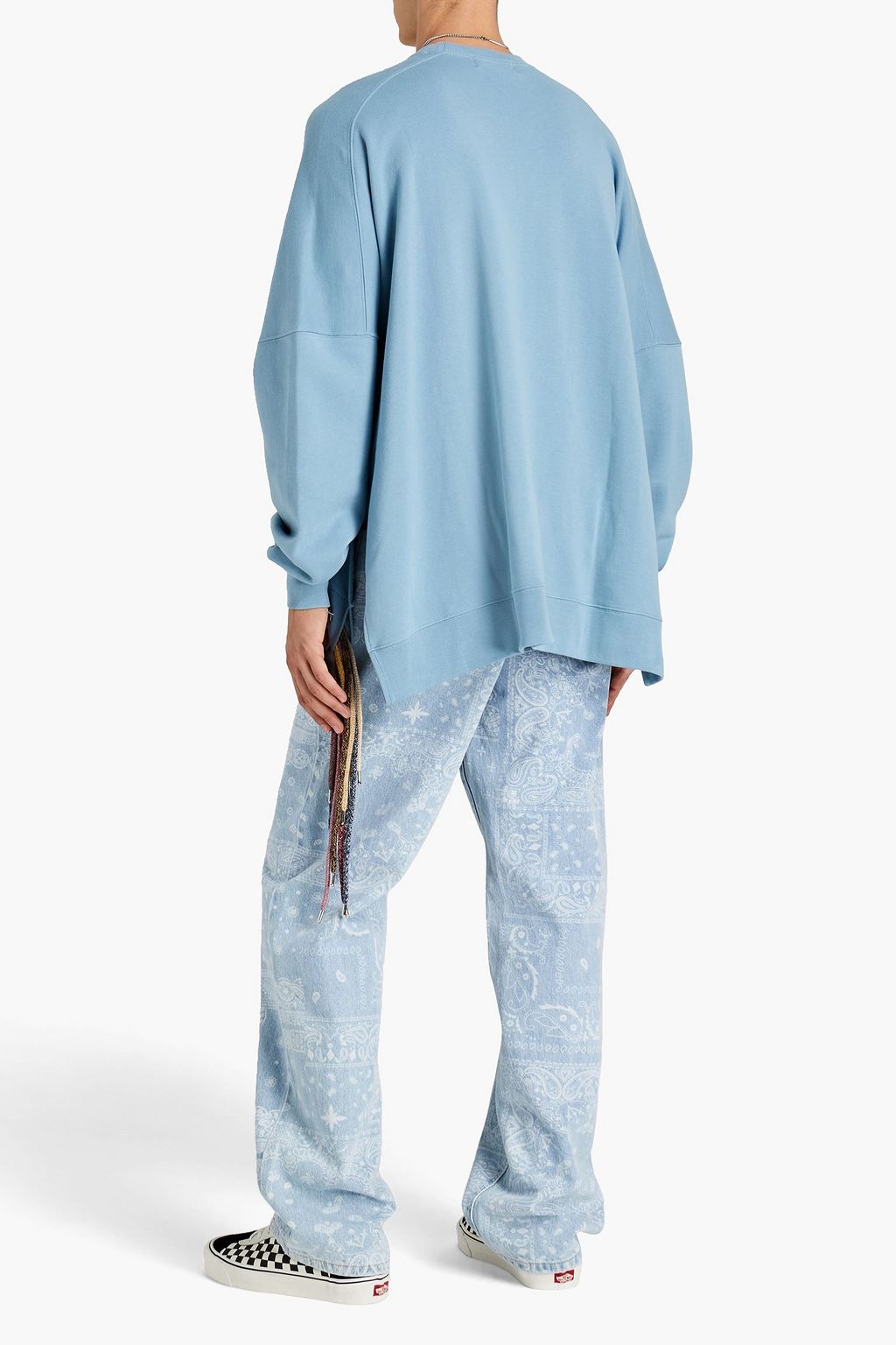 AMBUSH Oversized printed French cotton-terry sweatshirt