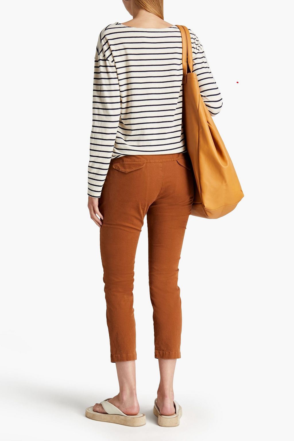NILI LOTAN Tel Aviv cropped stretch-cotton twill slim-leg pants