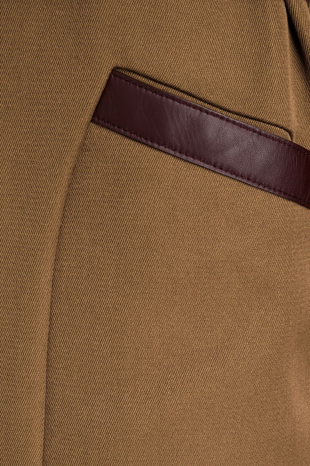 FERRAGAMO Belted leather-trimmed twill trench coat