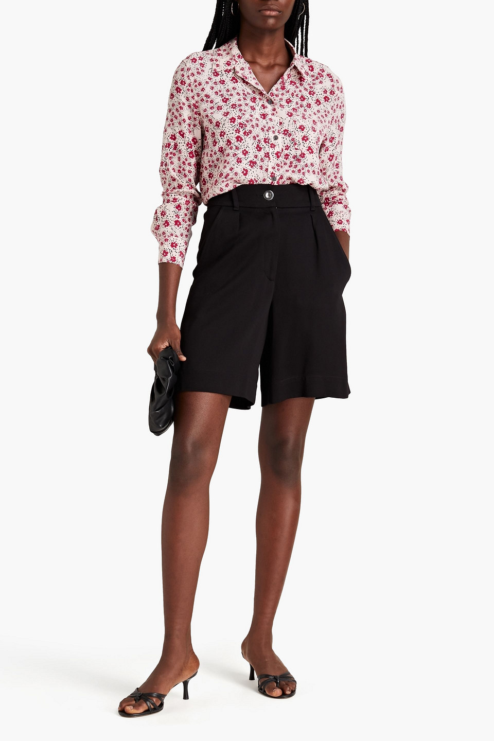 Equipment Floral-print Silk Crepe De Chine Shirt In Pink