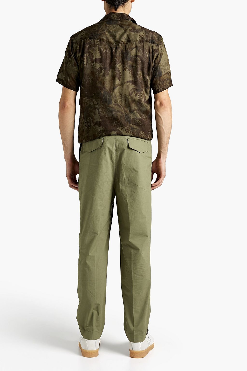 OFFICINE GÉNÉRALE Luigi belted cotton-poplin chinos