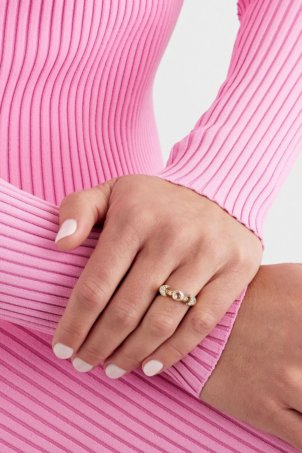 PAMELA LOVE 18-karat gold diamond ring