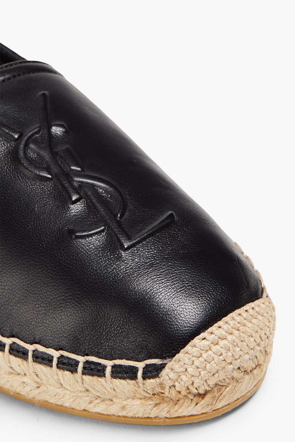 SAINT LAURENT Embossed leather espadrilles | THE OUTNET