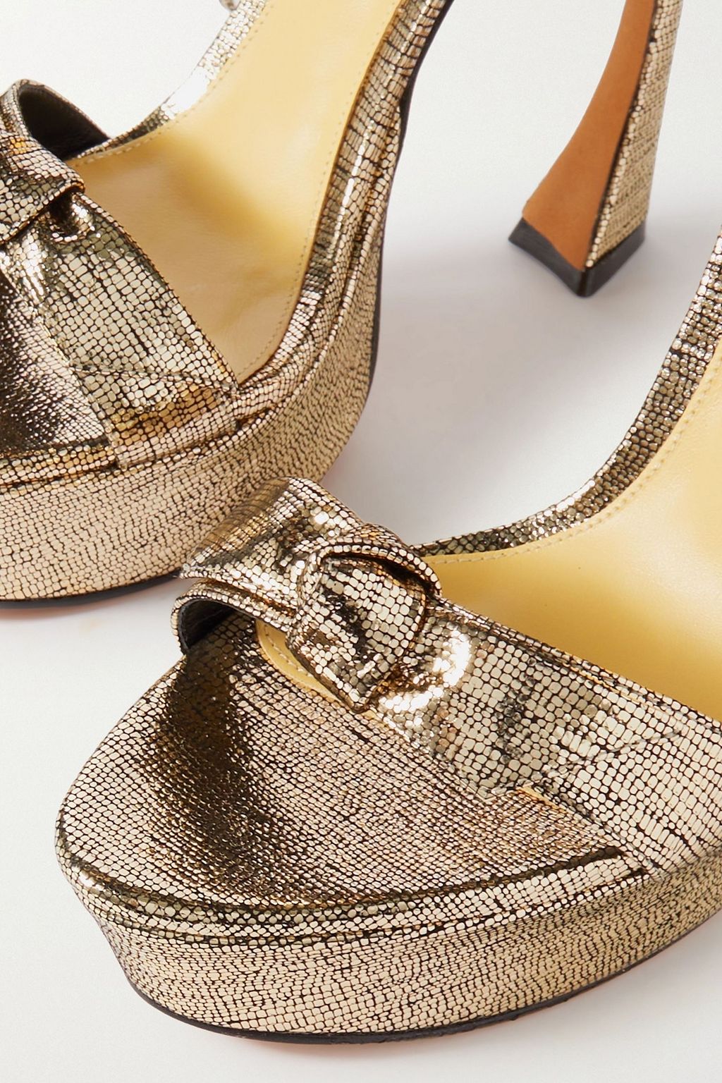 ALEXANDRE BIRMAN Clarita metallic leather platform sandals