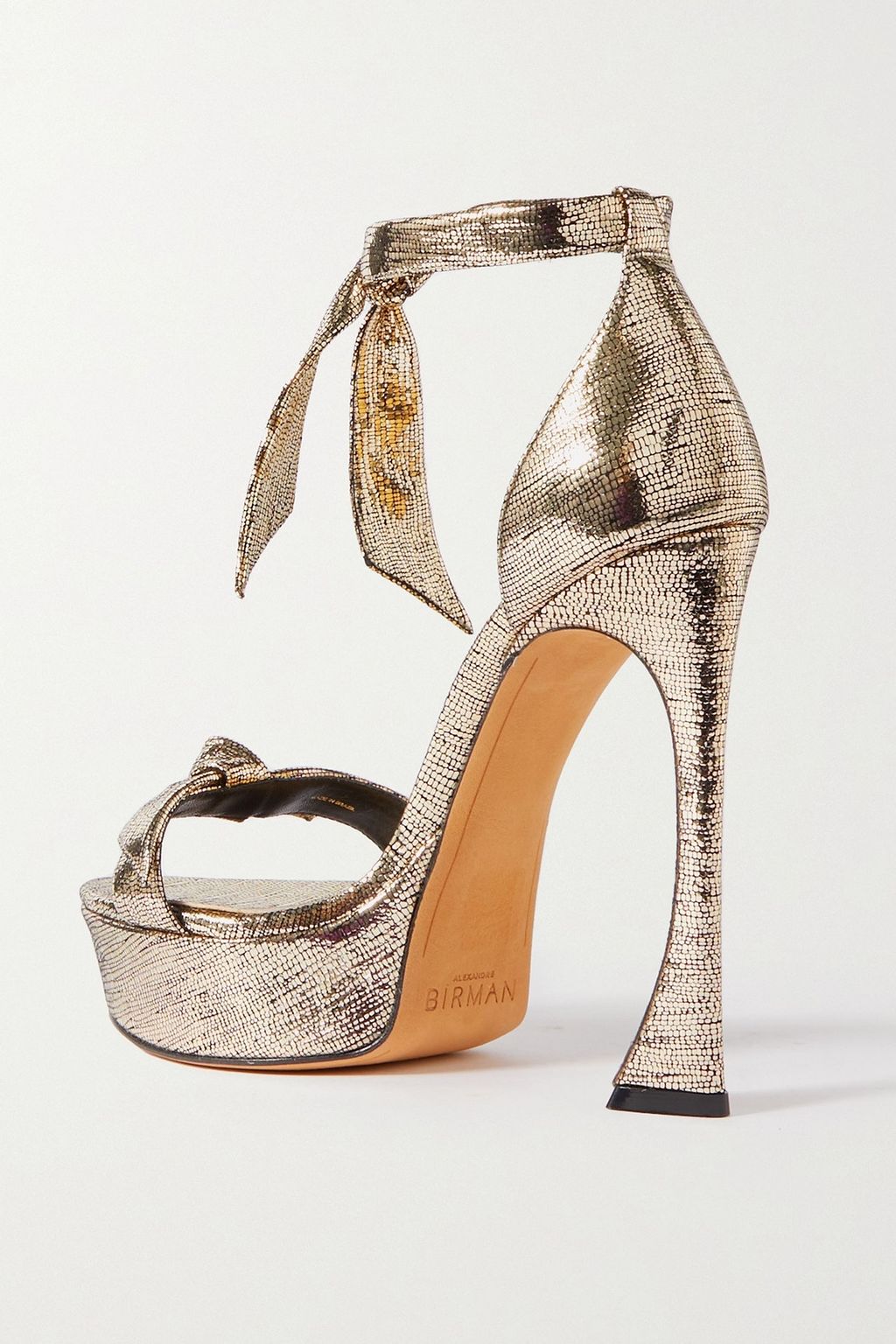 ALEXANDRE BIRMAN Clarita metallic leather platform sandals