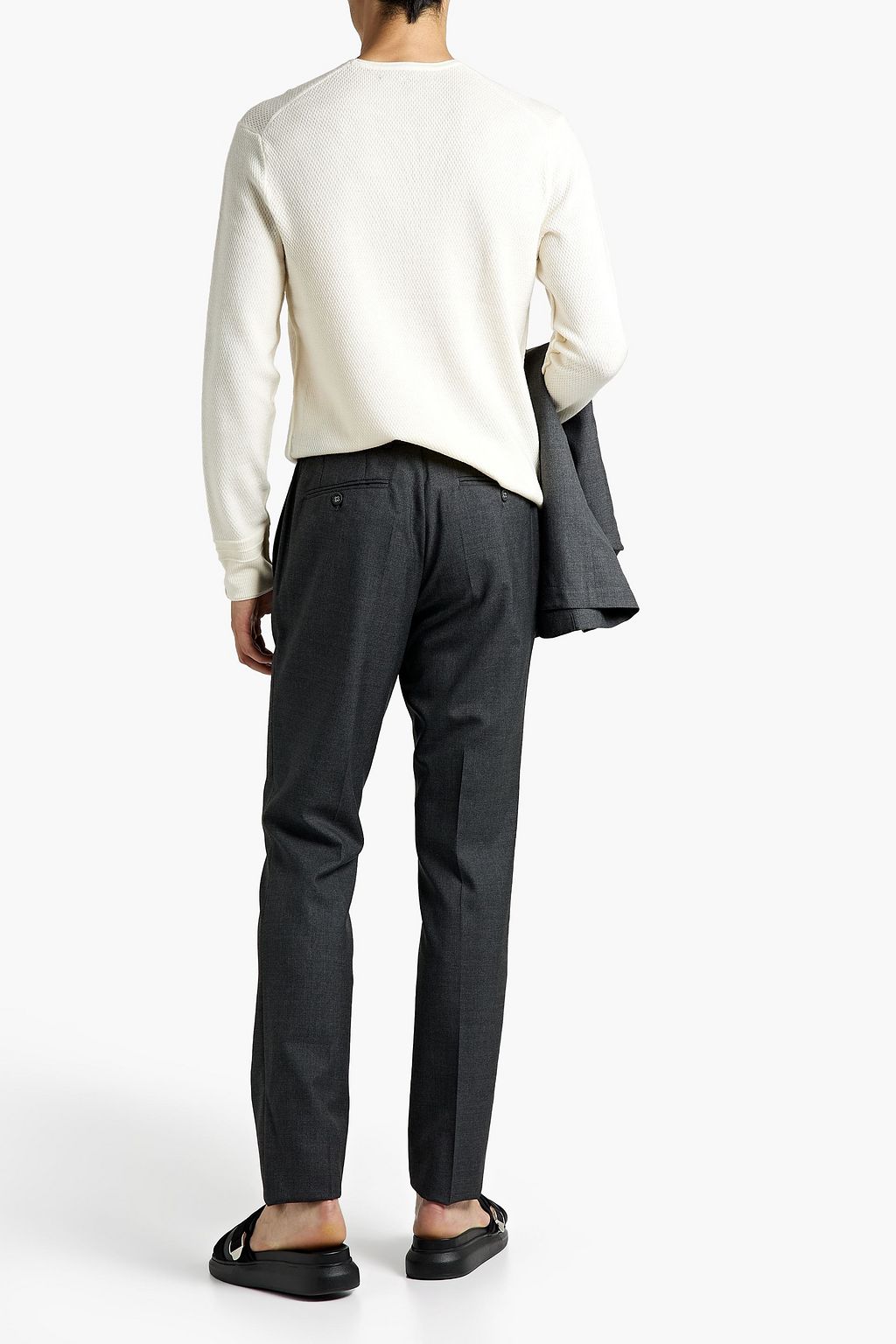 OFFICINE GÉNÉRALE Paul belted wool-canvas suit pants