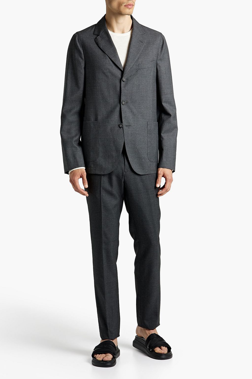 OFFICINE GÉNÉRALE Paul belted wool-canvas suit pants