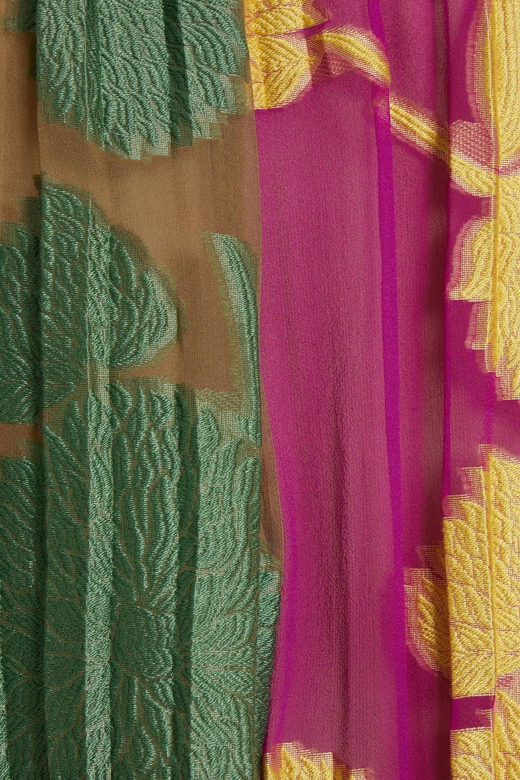 ETRO Pleated fil coupé cotton and silk-blend top
