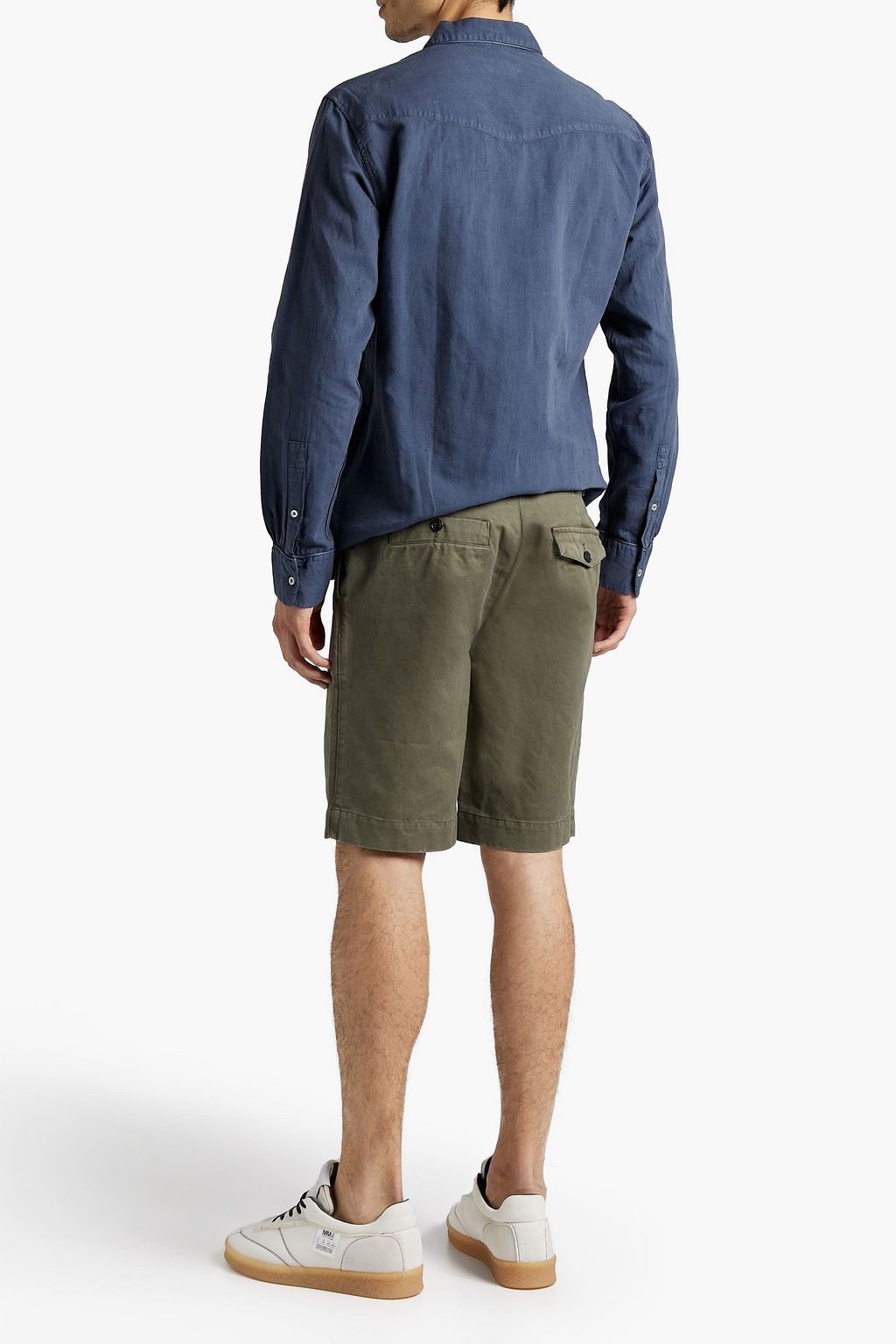 OFFICINE GÉNÉRALE Cotton and linen-blend shirt