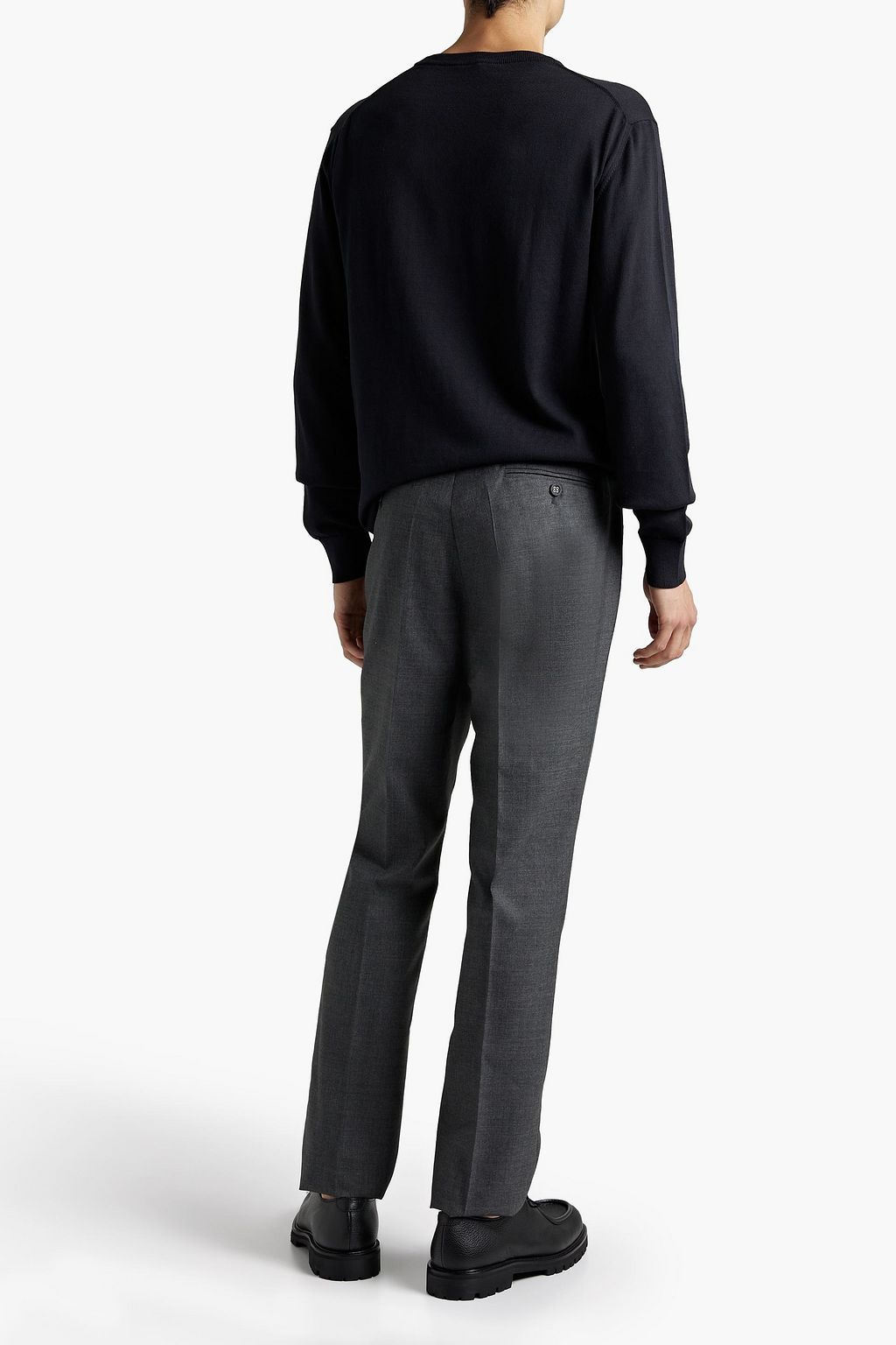 OFFICINE GÉNÉRALE Paul slim-fit belted wool pants