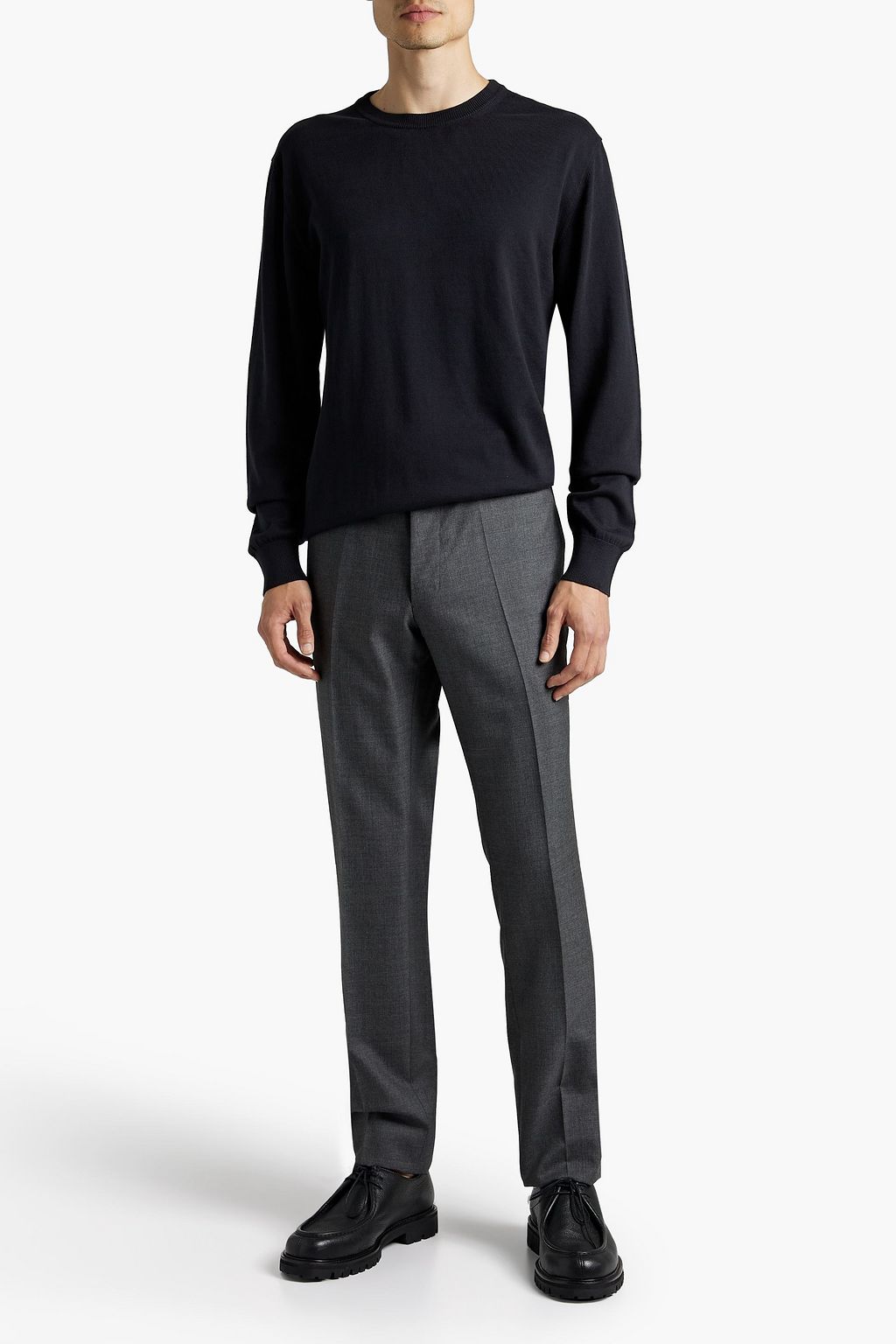 OFFICINE GÉNÉRALE Paul slim-fit belted wool pants