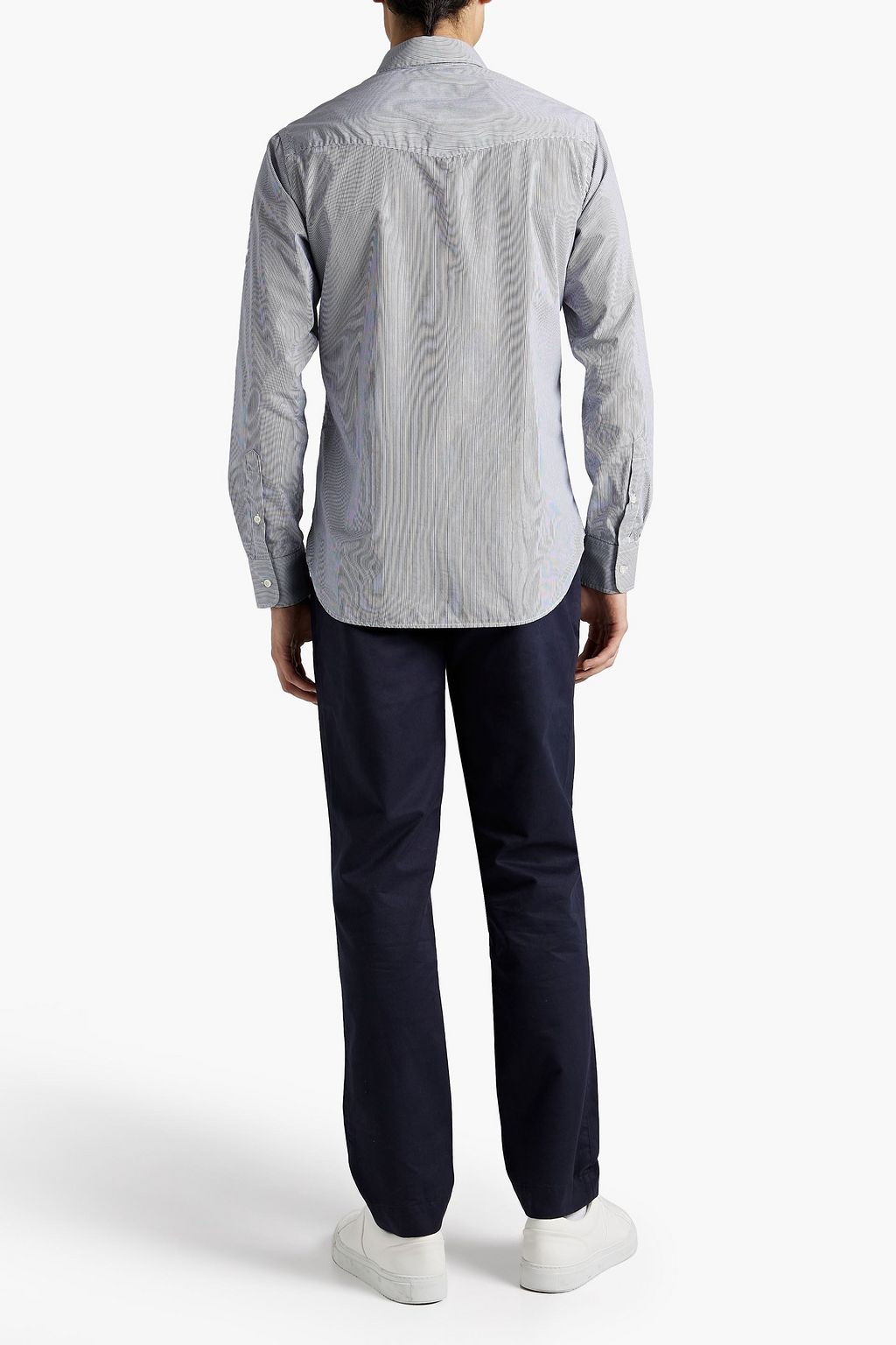 OFFICINE GÉNÉRALE Benoit striped cotton-poplin shirt