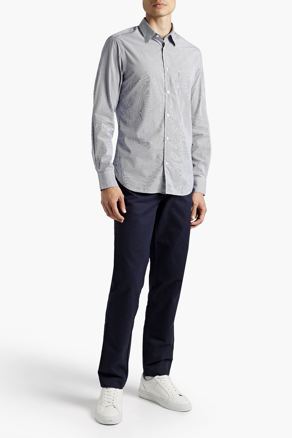 OFFICINE GÉNÉRALE Benoit striped cotton-poplin shirt