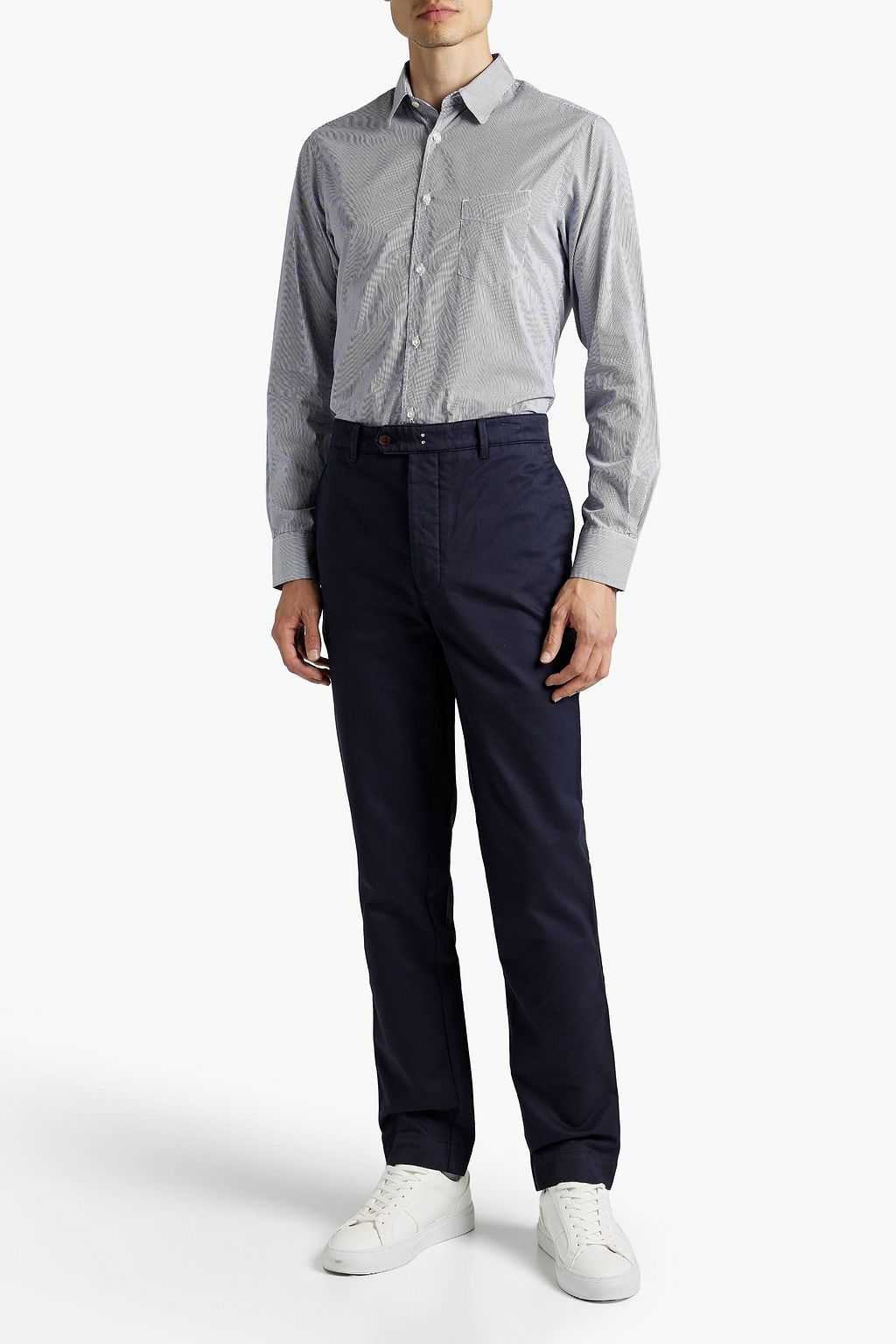OFFICINE GÉNÉRALE New Fisherman brushed cotton-twill chinos