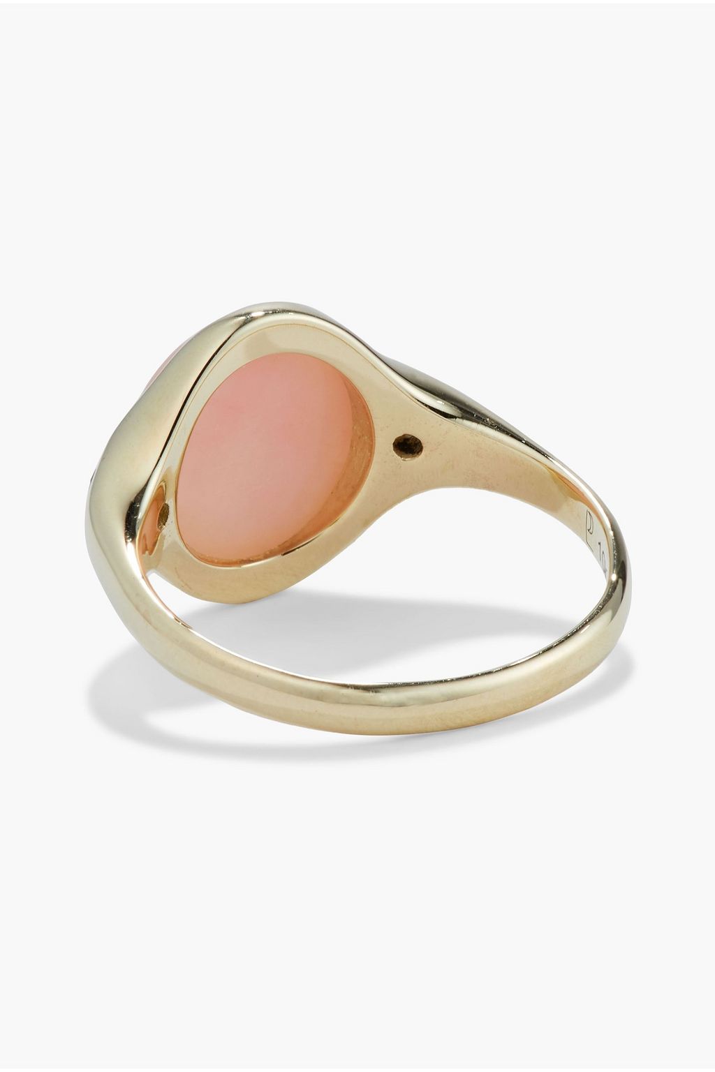 PAMELA LOVE Essential 10-karat gold, pink opal and diamond ring