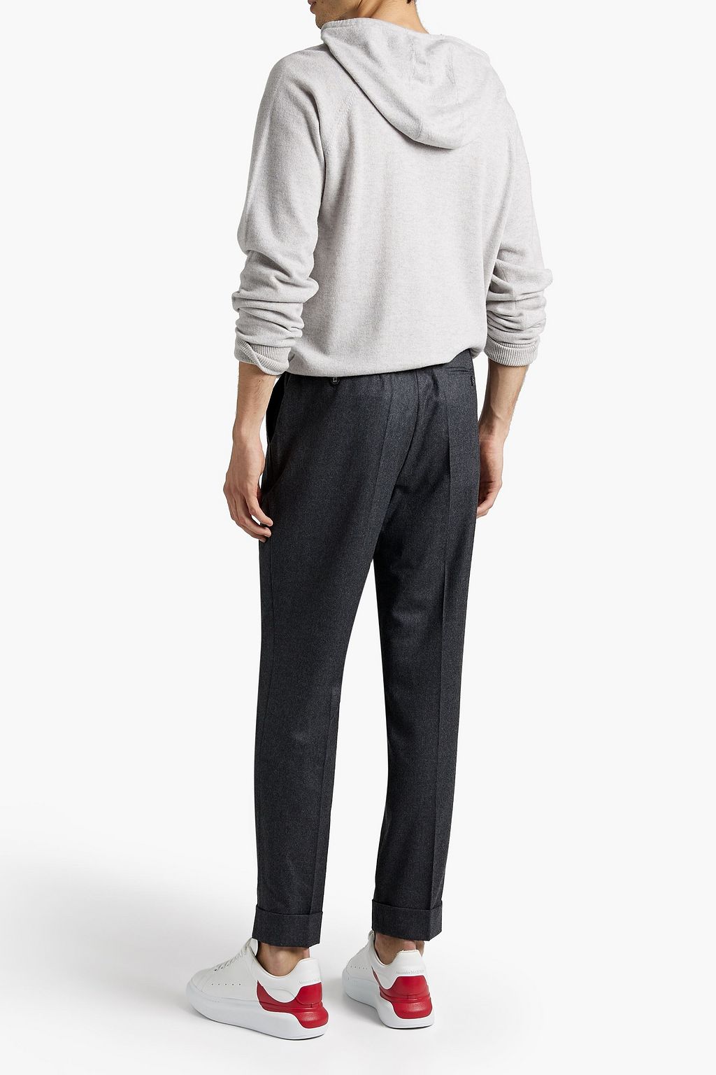 OFFICINE GÉNÉRALE Pierre tapered pleated wool-flannel pants