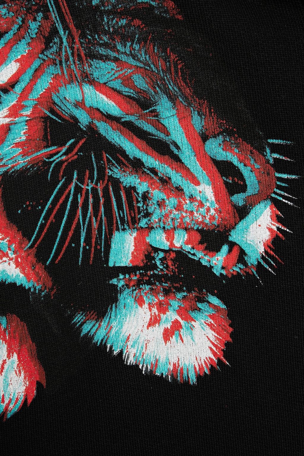 MARCELO BURLON Printed French cotton-terry zip-up hoodie