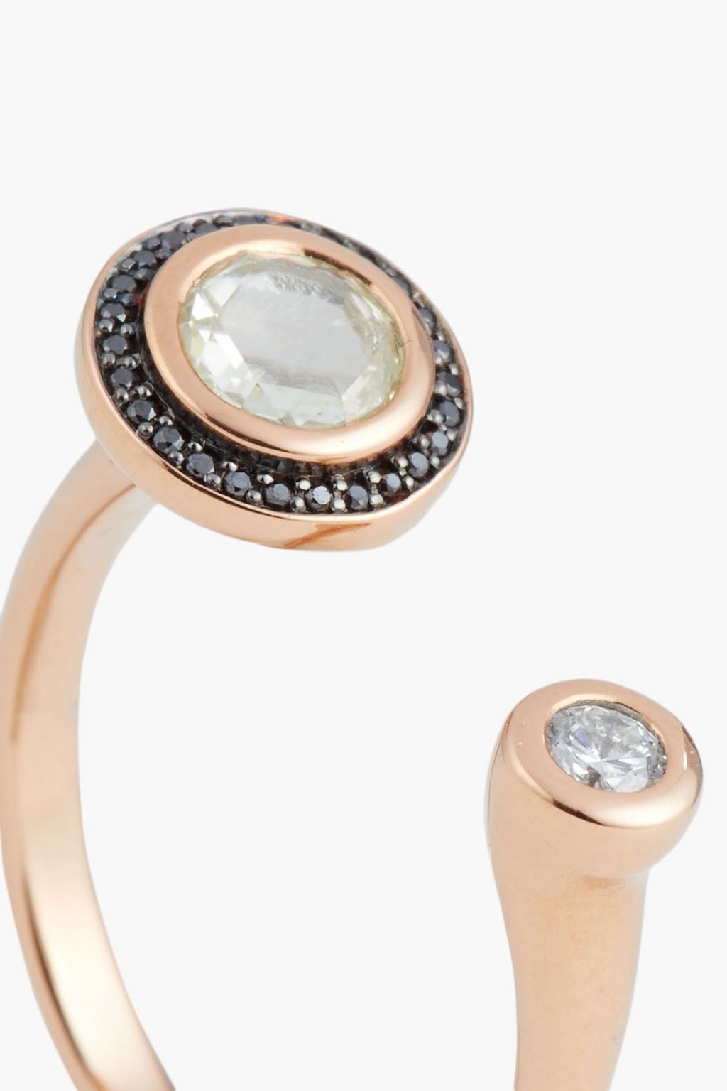 PAMELA LOVE 18-karat rose gold diamond ring