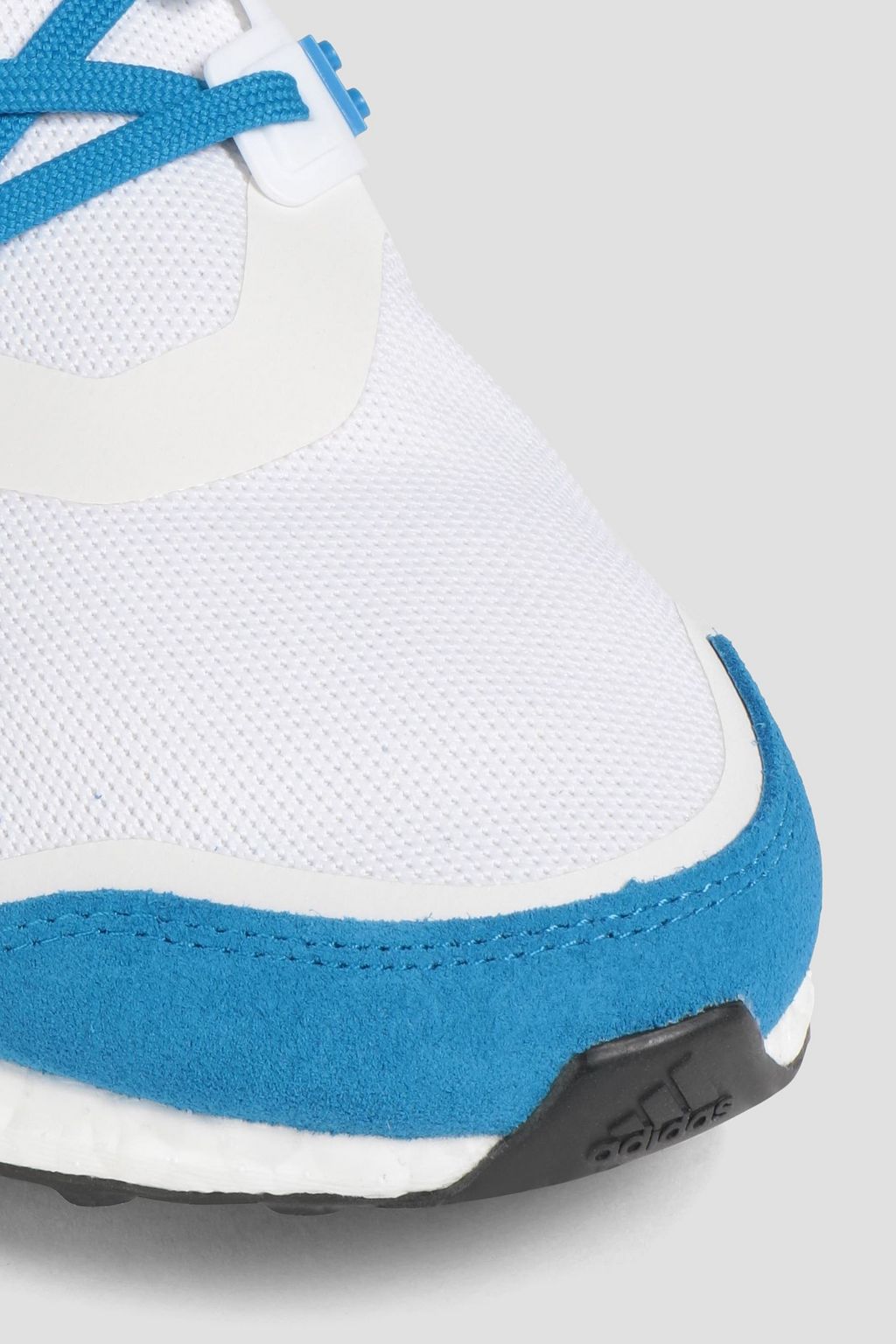 ADIDAS Two-tone faux suede-trimmed mesh sneakers