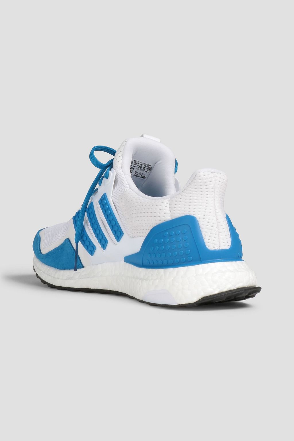 ADIDAS Two-tone faux suede-trimmed mesh sneakers