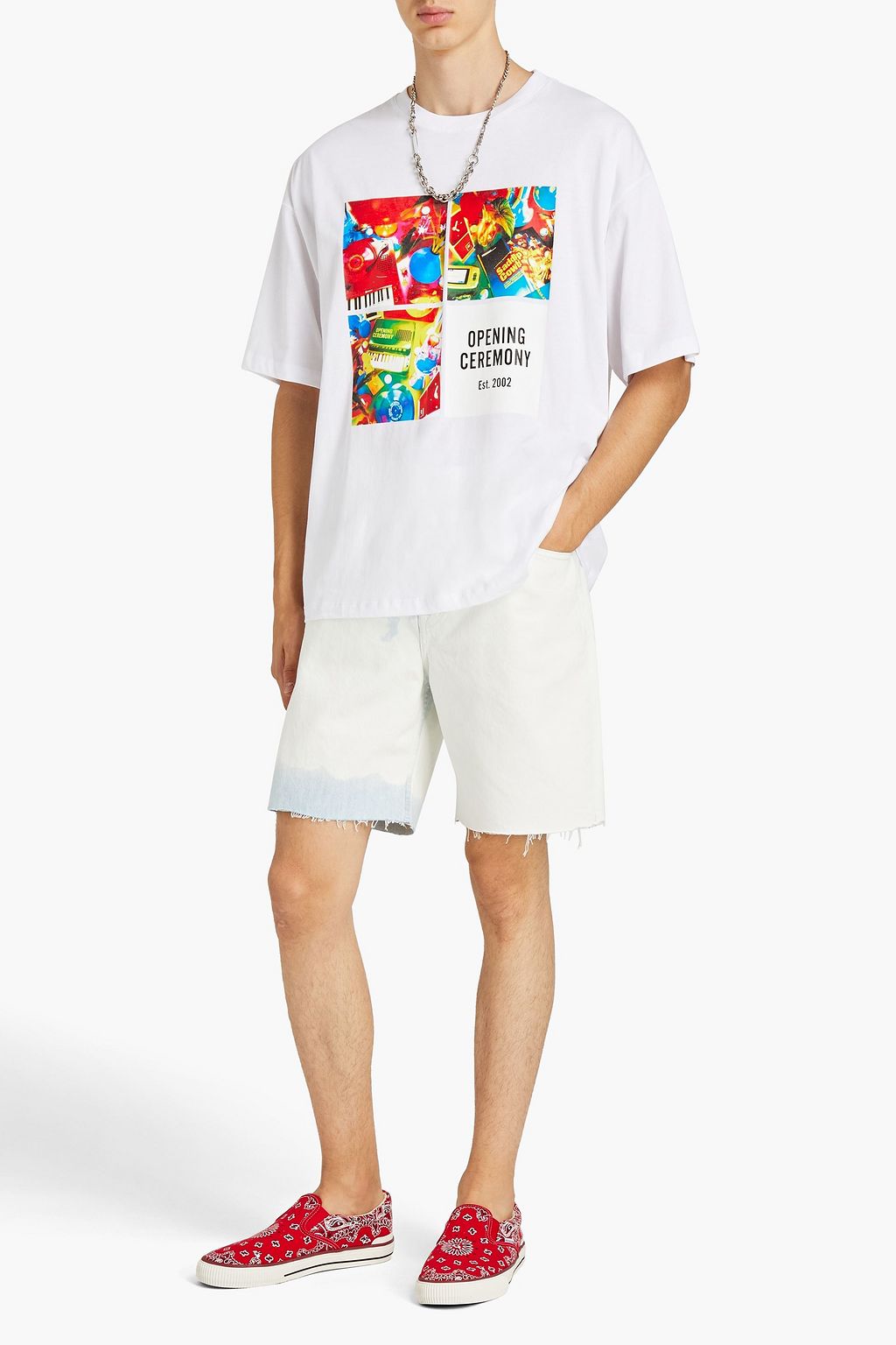 OPENING CEREMONY Printed cotton-jersey T-shirt