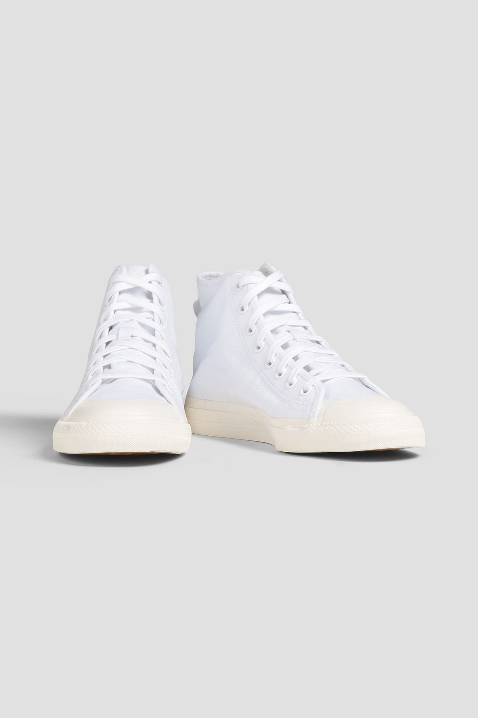 Adidas Originals Man Canvas High Top Sneakers In White | ModeSens