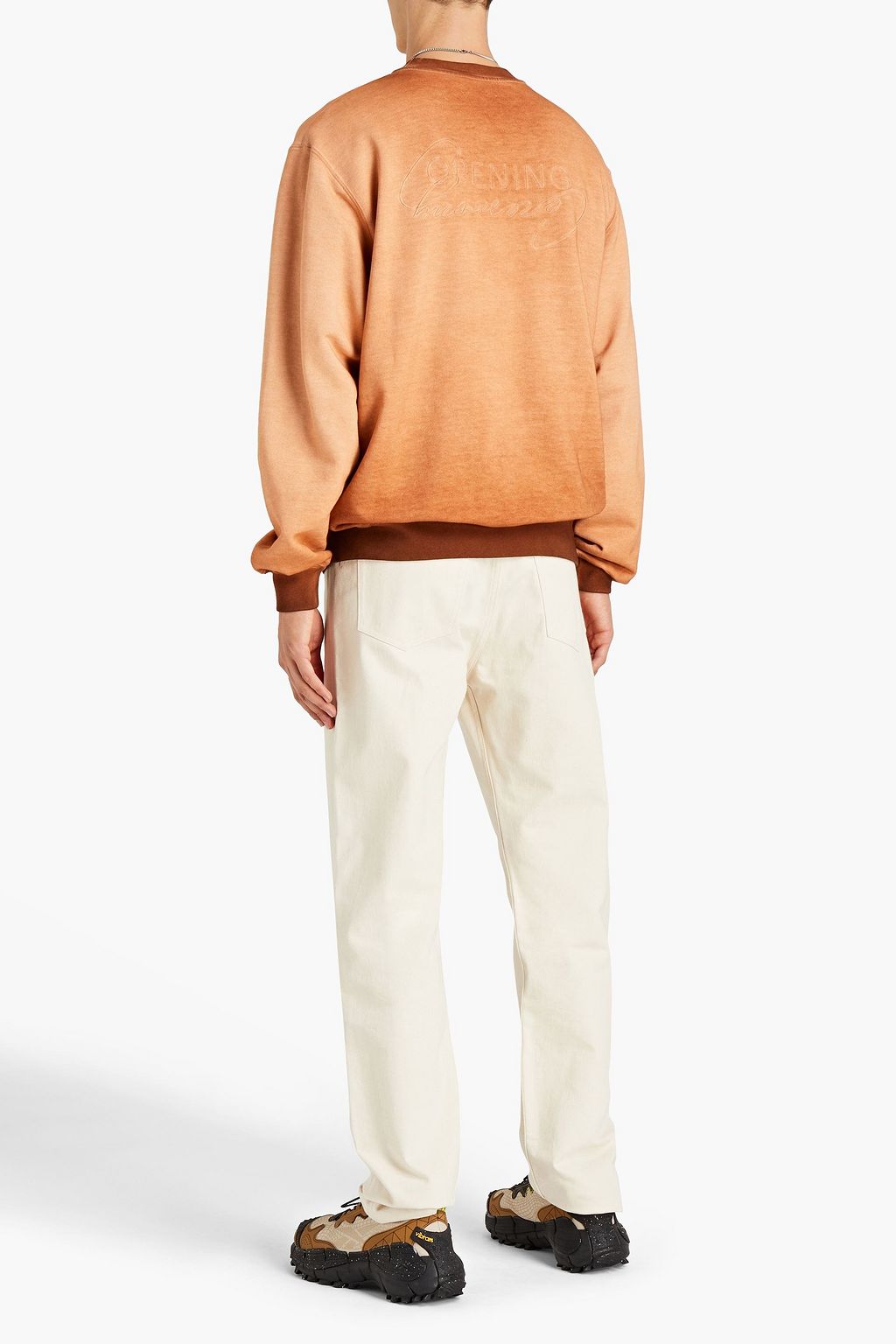 OPENING CEREMONY Embroidered dégradé French cotton-terry sweatshirt
