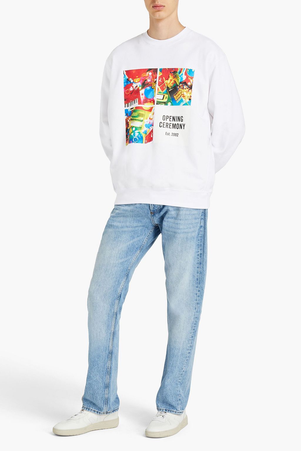 OPENING CEREMONY Printed French cotton-terry sweatshirt