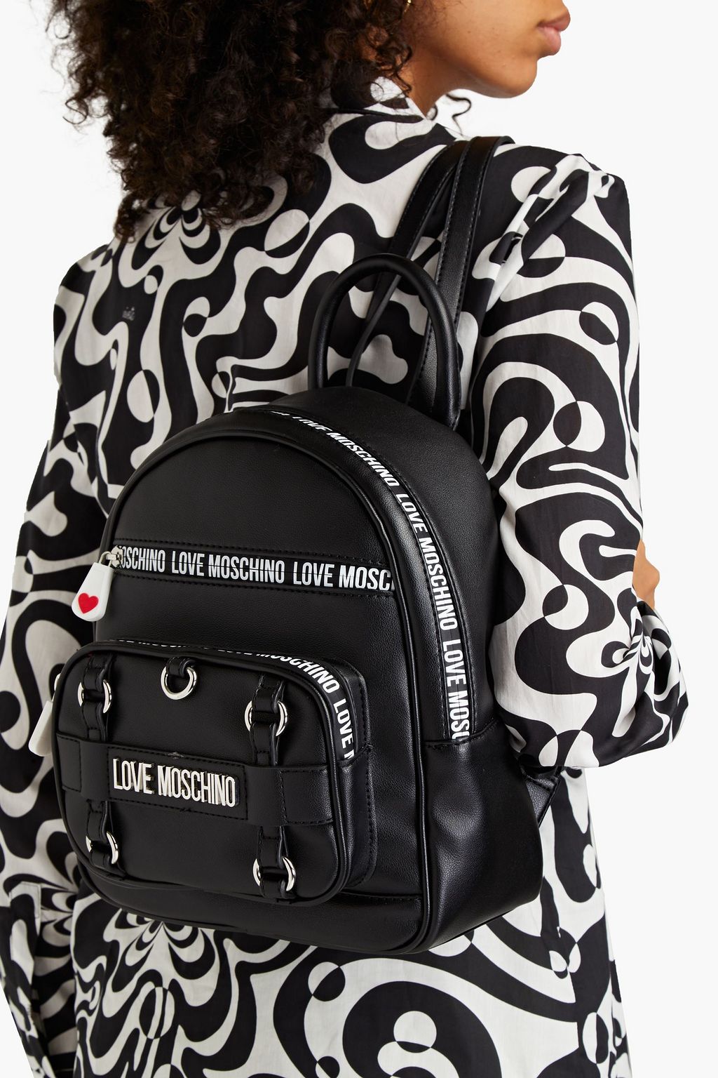 LOVE MOSCHINO Printed faux leather backpack