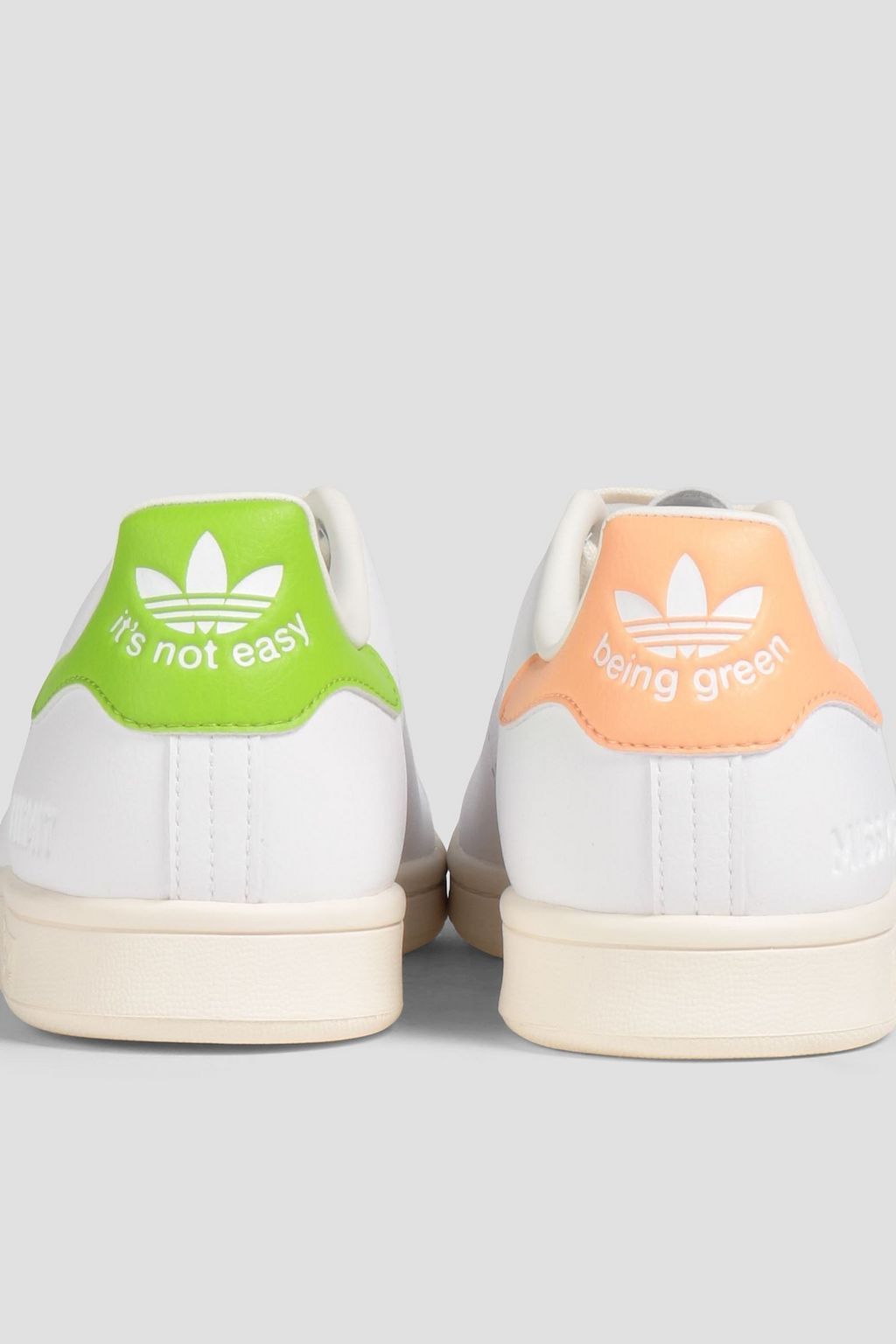 ADIDAS ORIGINALS Two-tone perforated faux leather sneakers