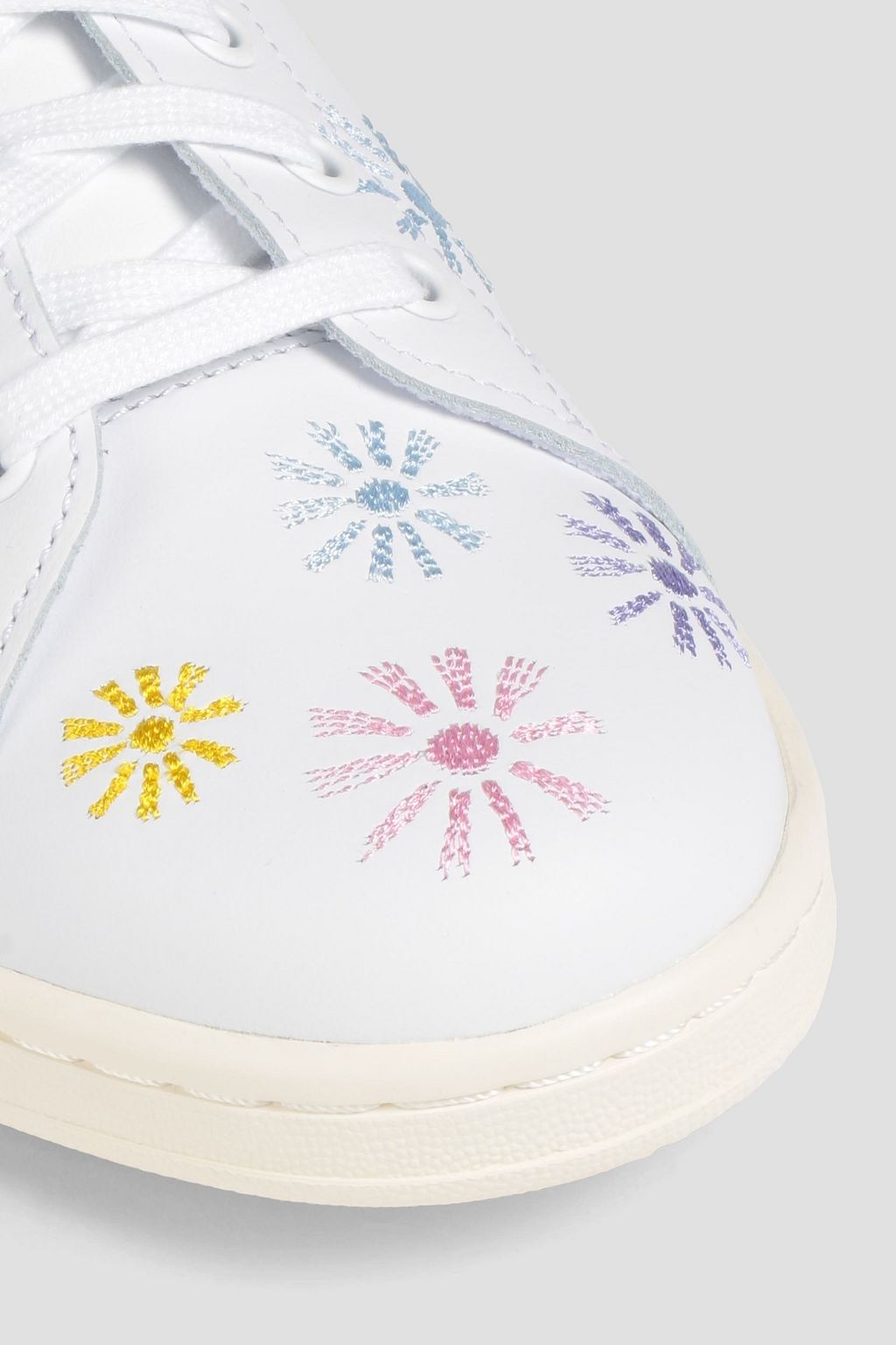 ADIDAS ORIGINALS Embroidered leather sneakers
