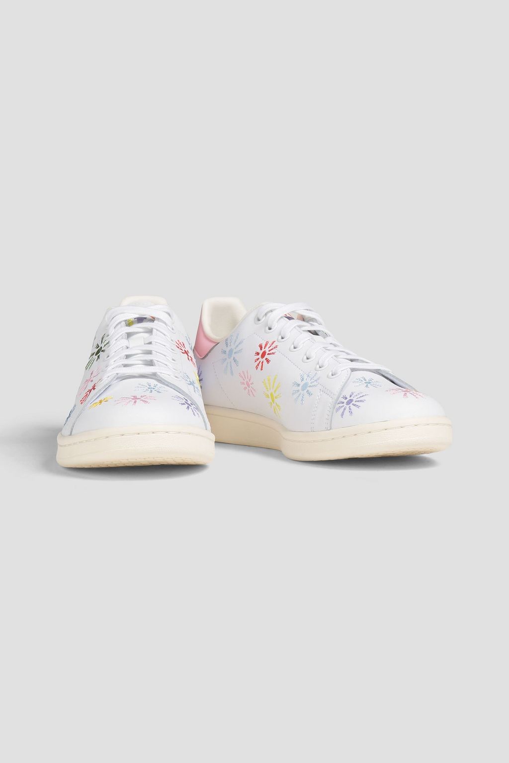ADIDAS ORIGINALS Embroidered leather sneakers